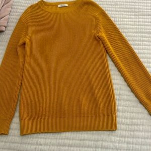 Bershka Orange High Neck Chenille Sweater, XS oversized